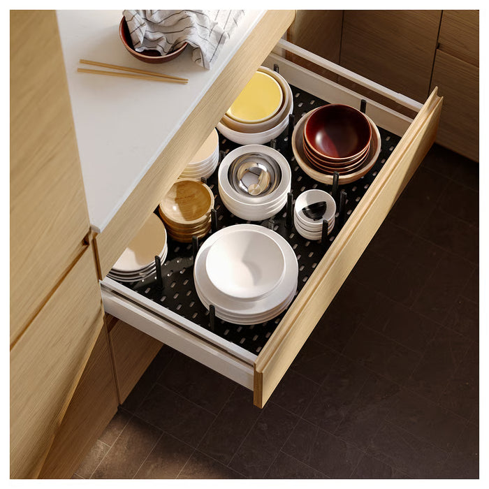IKEA UPPDATERA Pegboard Drawer Organiser — Anthracite, 80cm | Keep Kitchen Drawers Tidy
