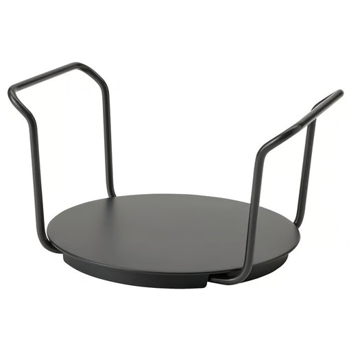 IKEA UPPDATERA anthracite plate holder with plates stacked inside #704.864.23