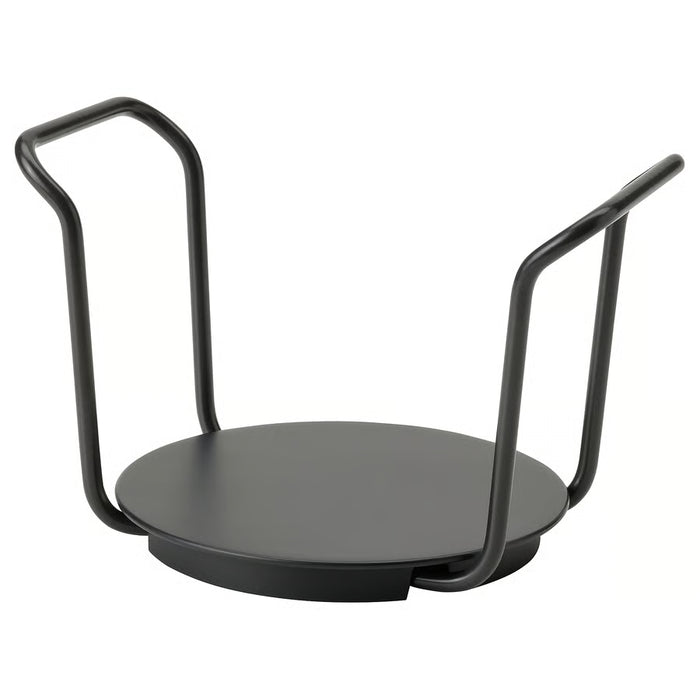  IKEA UPPDATERA plate holder anthracite with adjustable dividers and handles, standalone product view #90486422