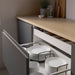  IKEA UPPDATERA plate holder anthracite inside open kitchen drawer
