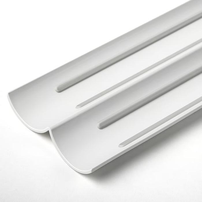 IKEA UPPDATERA white plastic spice rack insert on its own with anti-slip grip for tidy drawer storage