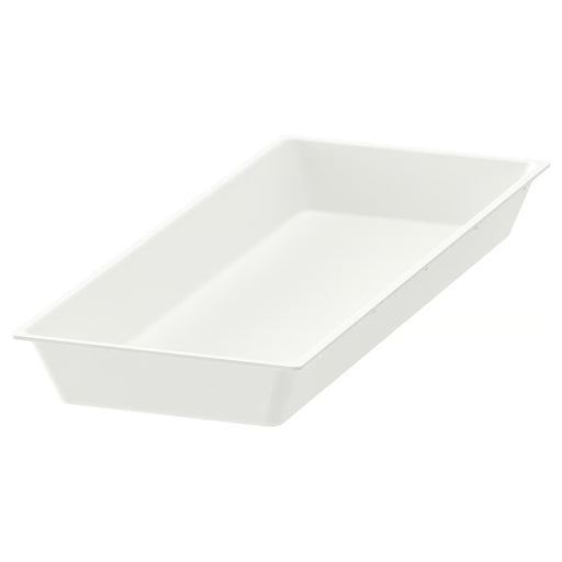 IKEA UPPDATERA white utensil tray polypropylene plastic rectangular drawer organiser 20x50 cm #80486413