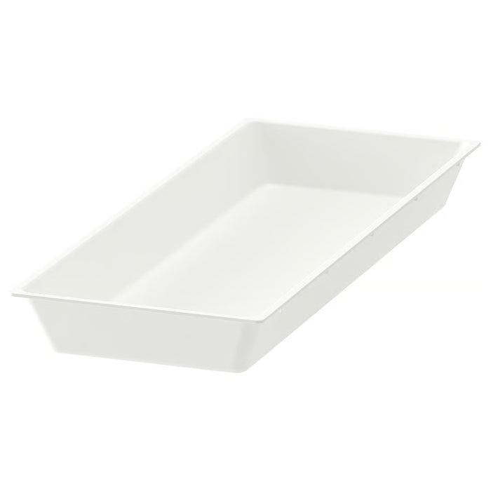 IKEA UPPDATERA white utensil tray polypropylene plastic rectangular drawer organiser 20x50 cm #80486413