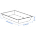 Measurement illustration diagram for IKEA UPPDATERA utensil tray showing width depth and height dimensions