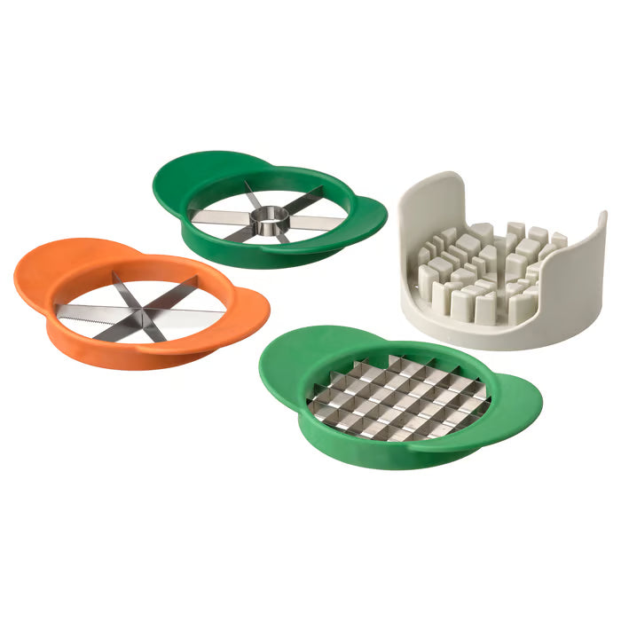 IKEA UPPFYLLD fruit cutter set of 4 mixed colours including apple slicer and mango splitter #40529396