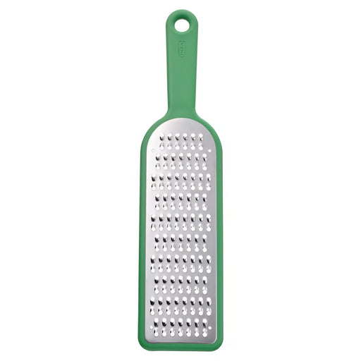 IKEA UPPFYLLD grater with handle bright green with stainless steel blades and protective cover #70529149