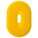 IKEA UPPFYLLD vegetable scrubber bright yellow oval dual-sided top view on white background #40533223