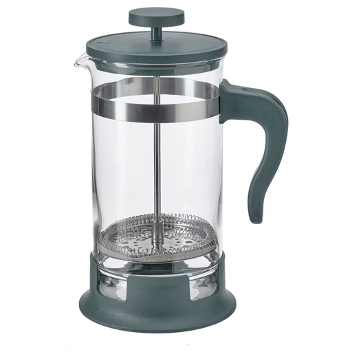 IKEA UPPHETTA Coffee/Tea Maker with glass body and stainless steel frame, 1L capacity-60571474