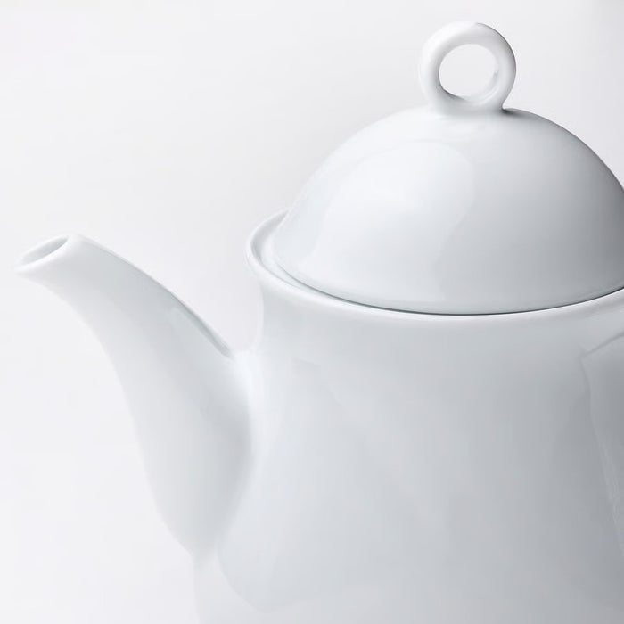 Close-up image of IKEA UPPLAGA Teapot, white, 1.2 l (1.3 qt)
