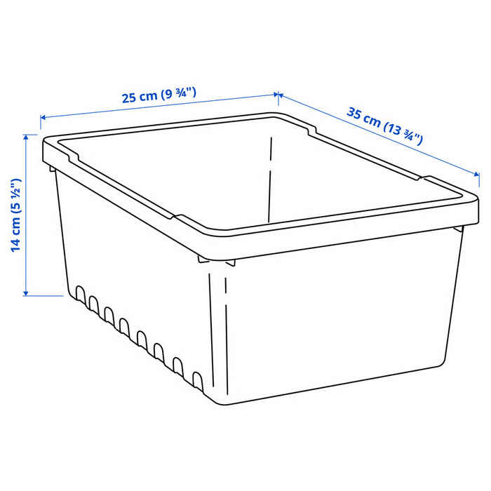 IKEA UPPSNOFSAD storage box dimensions illustration 35x25x14cm measurement diagram
