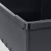  IKEA UPPSNOFSAD black plastic storage box close-up of reinforced rim and corner legs