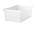 IKEA UPPSNOFSAD transparent white plastic storage box 35x25x14 cm empty on white background #90644285