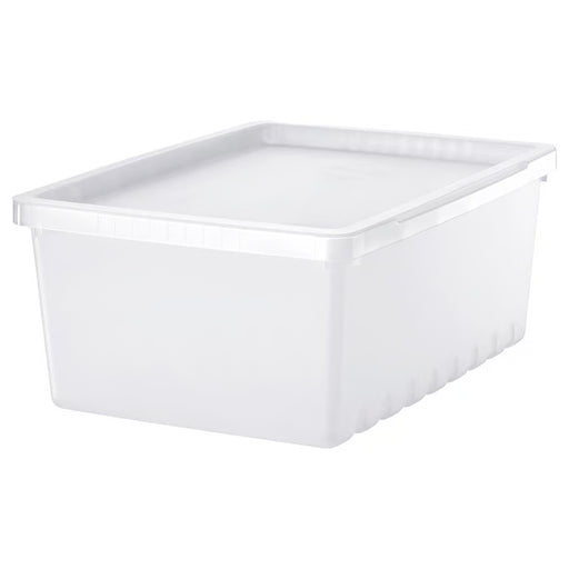 IKEA UPPSNOFSAD transparent storage box with lid 9L polypropylene rectangular organiser #49630074