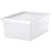 IKEA UPPSNOFSAD transparent storage box with lid 9L polypropylene rectangular organiser #49630074