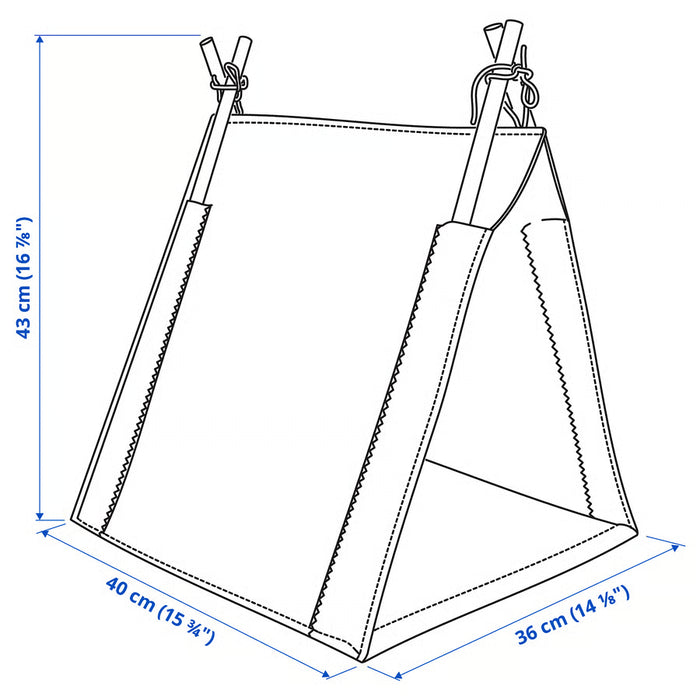 IKEA UTSÅDD Cat House — Grey Felt | Cosy Tent Bed for Indoor Cats