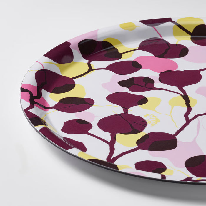  Close-up of IKEA VÄDERFISK multicolour tray showing pattern and laminate surface detail