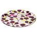 IKEA VÄDERFISK multicolour round serving tray 38cm angled edges top-down view #80607801