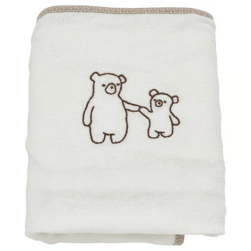 IKEA VÄDRA babycare mat cover white terry organic cotton 48x74cm with bear print on changing mat #40625227
