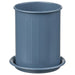 IKEA VÄLVÅRDAD dark grey-blue galvanised cutlery stand, cylindrical design with vertical grooves #50605323