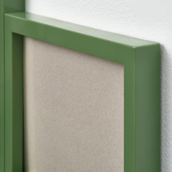 IKEA VÄXBO green 8-photo collage frame styled as wall decor