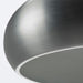 Close-up of IKEA VÄXJÖ pendant lamp, aluminum finish, 38 cm, with warm LED light