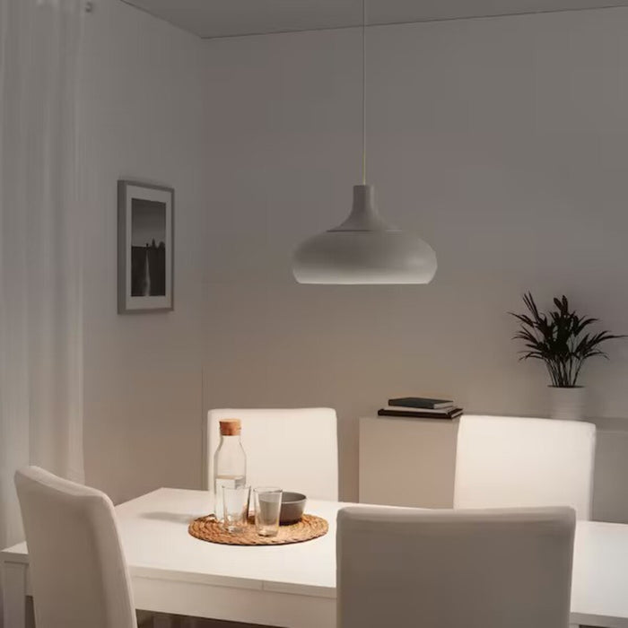 IKEA VÄXJÖ Pendant lamp, beige, 38 cm (15 ") with  LED bulb E27 825 lumen