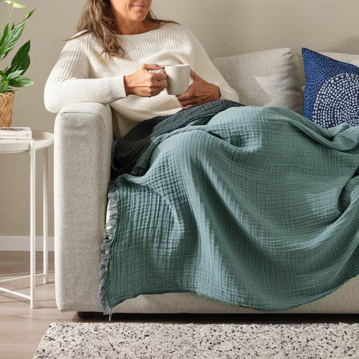IKEA VALLKRASSING Throw: 150x200 cm Stylish Blanket Digital