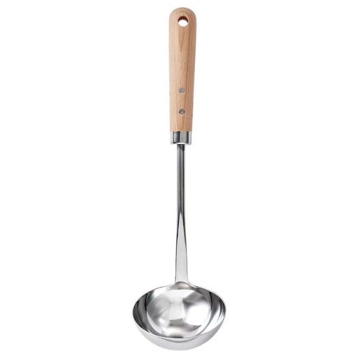 VARDAGEN stainless steel ladle with beech wood handle, 33 cm (13 inches) long