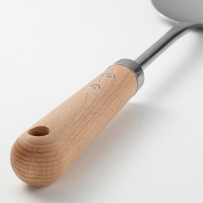IKEA GULDSPARID Kadai wok with lid, 26 cm with VARDAGEN Wok spatula, stainless steel/beech, 36 cm