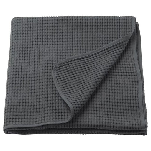 A soft, dark grey bedspread in 150x250 cm size, adding a modern touch to your bedroom decor-80346446