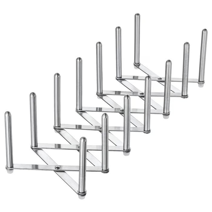  IKEA VARIERA stainless steel pot lid organiser three units stacked kitchen drawer storage #40164075