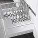  IKEA VARIERA pot lid organiser close-up stainless steel frame rubber feet drawer organiser