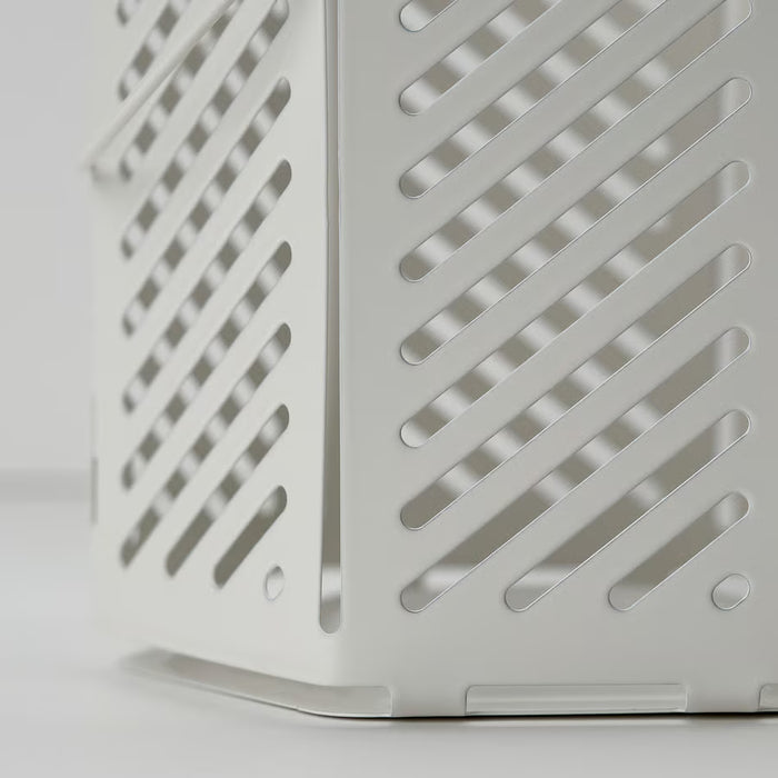 IKEA VÅRSYREN white lantern close-up showing horizontal slit pattern and shadow effect