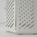 IKEA VÅRSYREN white lantern close-up showing horizontal slit pattern and shadow effect