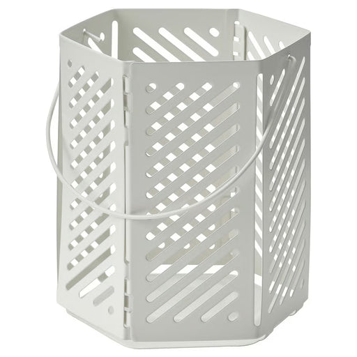 IKEA VÅRSYREN white tealight lantern with perforated pattern and handle #30581785