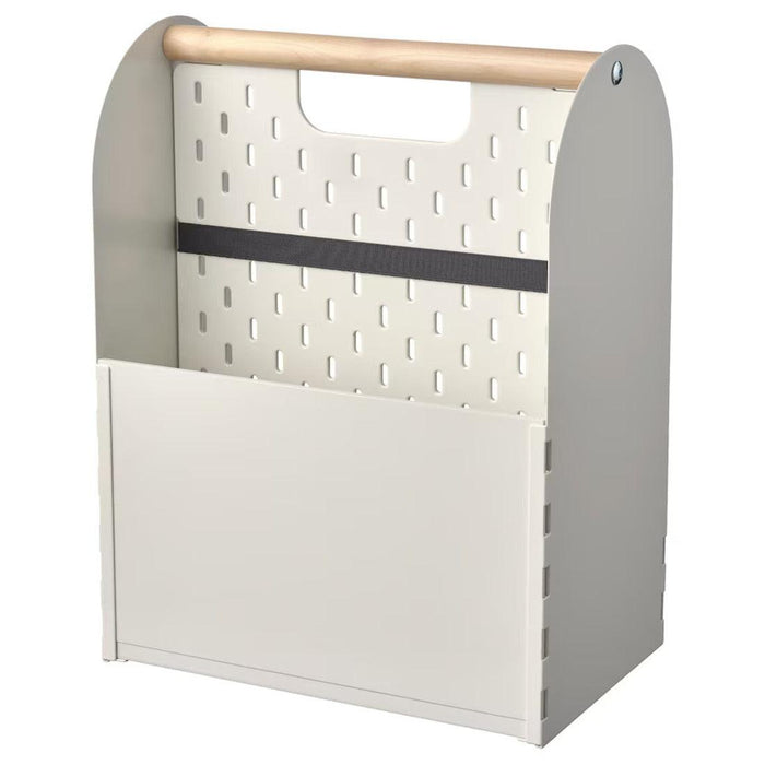 IKEA FJÄDERHARV Magazine file, white with Desk organiser, white, 33x21x43 cm (13x8 ¼x17 ")