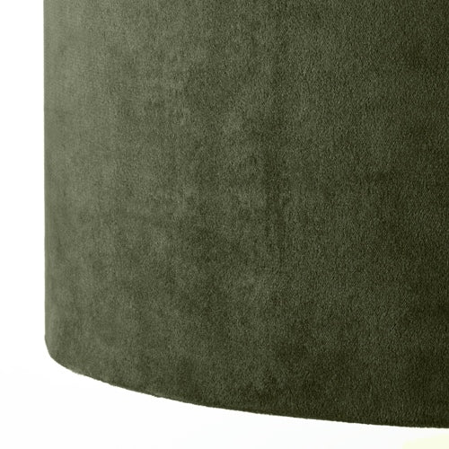 Close-up of the soft velvet texture of the IKEA MOLNSKIKT lamp shade.