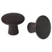 IKEA VINNÄSET brown round beech knob close-up smooth tinted lacquer finish