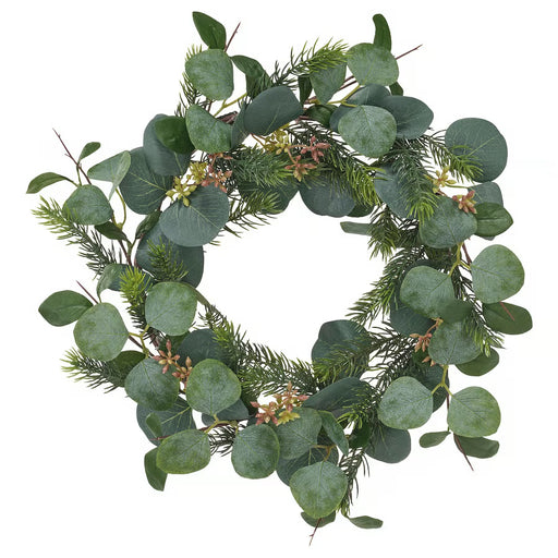 IKEA VINTERFINT artificial eucalyptus wreath, round green shape, 45cm #90606556