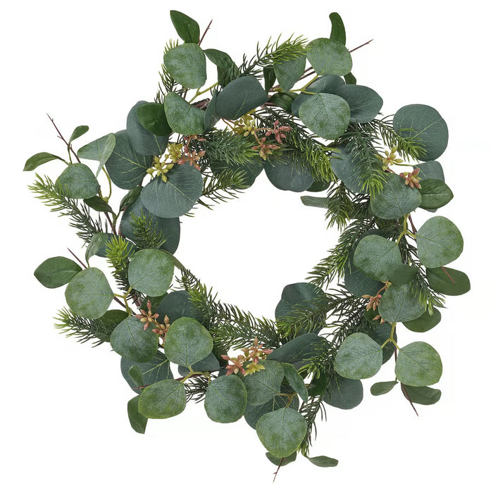 IKEA VINTERFINT artificial eucalyptus wreath, round green shape, 45cm #90606556
