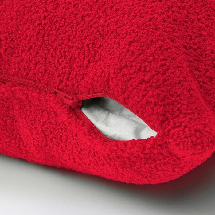 IKEA FIALISA Cushion pad, white 50x50 cm with Cushion cover, red, 50x50 cm