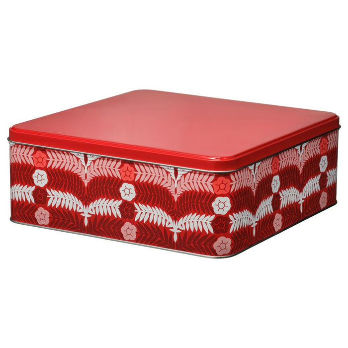 Digital Shoppy IKEA VINTERFINT Red Metal Tin with Lid, used for organizing snacks and treats. 40580969