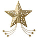 IKEA VINTERFINT gold-colour star Christmas tree topper with cutouts and small hanging stars #60636692