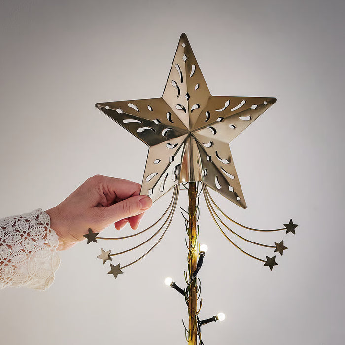 IKEA VINTERFINT gold-colour Christmas tree top star 25cm, second product view