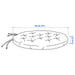  Measurement illustration of IKEA VIPPÄRT chair pad showing 38cm diameter and 6.5cm