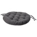 IKEA VIPPÄRT round dark grey chair pad with fabric ties, padded cushion #70612167