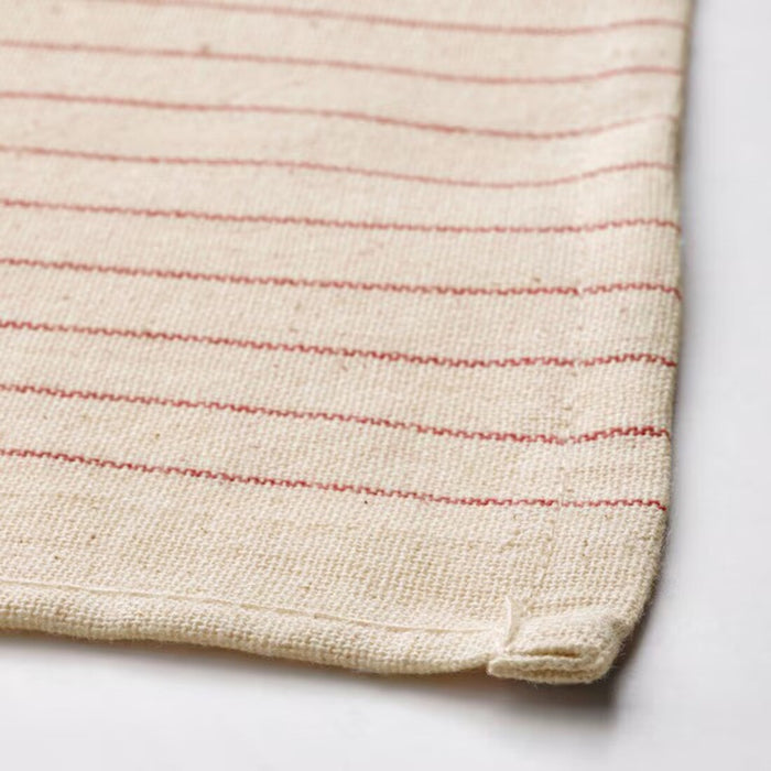 IKEA VIPPSTARR Tablecloth, stripe pattern red/natural, 150x150 cm (59x59 ")