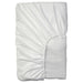 Folded white IKEA VIPPVEDEL mattress protector with elastic edges, designed for a snug fit over mattresses. Quilted design for extra comfort, stain resistance, and breathability.