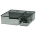 IKEA VISSLAÅN set of 5 grey transparent storage boxes with lids for drawer organisation #70555162