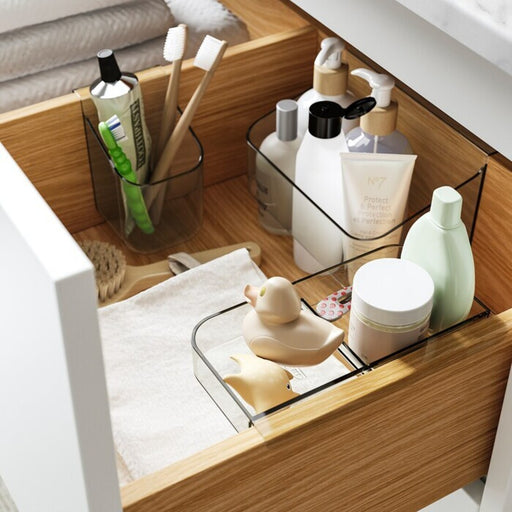 Efficiently organized drawers with IKEA VISSLAÅN Drawer Organisers, Set of 3 in elegant grey 80562119